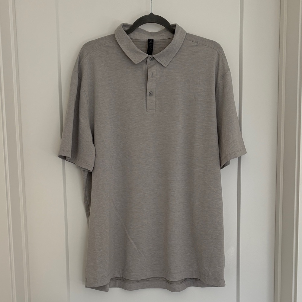 NWOT lululemon athletica Men's Heather Gray Polo Shirt